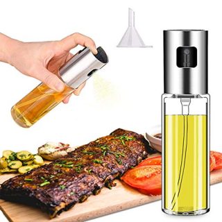 Olive Oil Sprayer, Oil Spray for Cooking, 100ml Spray Bottle Oil Dispenser Mister for Cooking, BBQ, Salad, Baking, Roasting, Grilling