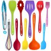Kitchen Utensil Set - 11 Cooking Utensils - Colorful Silicone Kitchen Utensils - Image 7