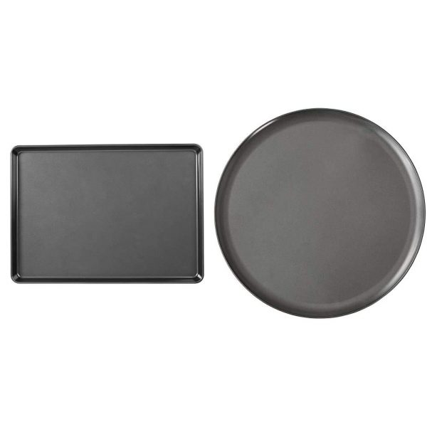 Wilton Perfect Results Premium Non-Stick 21 x 15-Inch Mega Baking Pan & Premium Non-Stick Bakeware, 14-Inch Perfect Results Pizza Pan, 14 inch