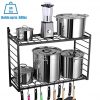 BestVida SparkWorks 2-Tiered Wall Mounted Pot Rack - Image 7