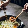 Japanese 8.5 inches Handcrafted Wooden Soup Spoon - Image 6