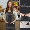 Cooking Apron with Pocket, EONSIX Waterproof Adjustable Cotton - Image 2