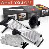Adjustable Mandoline Slicer with Cut-Resistant Gloves and Blade Guard – Perfect for Vegetables, Fruits, and French Fries - Image 7
