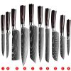 Soffiya Kitchen Knife Set, Chef knives Cutting High Carbon Steel, Pakkawood Handle for Meat Vegetable Fruit