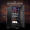 Control Fridge Glass Door Black Bottle Compressor Wine Cooler - Image 3