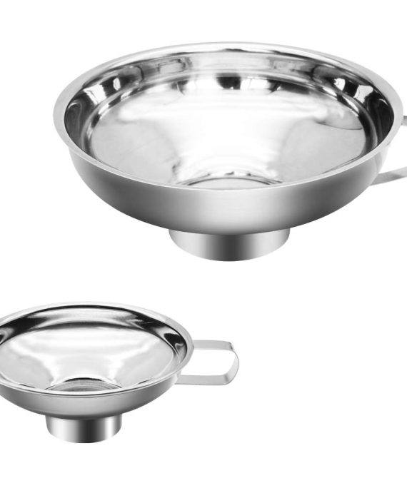 Canning Funnel, 2 Pack Stainless Steel Funnel Kitchen Funnel Set for Wide and Regular Mason Jars Canning Jars Transferring Liquid and Dry Ingredients