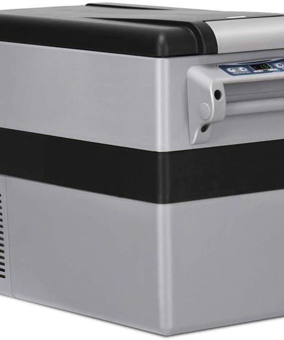 COSTWAY Car Refrigerator, Electric 12V/24V Car Cooler with 3 Levels, LCD Display, Shockproof Design, Travel RV Fridge for Home, Camping, Truck Party (44-Quart)