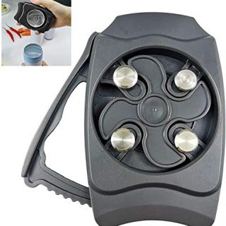 Go Swing Can Opener Bar Tool, Safe Cut Can Opener, Manual Smooth Edge Can Opener with Locking Feature-No Sharp Edge- Effortless Openers for Household Kitchen Beverage Cans(Black Bare Can Opener)