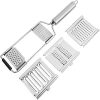 Multi Purpose Vegetable Slicer, Portable Stainless Steel Shredder Cutter Grater Slicer，Adjustable Kitchen Tool for Vegetable Fruits Salad