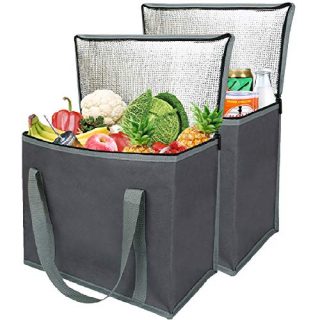 Large Picnic Cooler Bag Zipper Zippered Top Cold