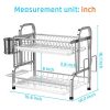 2-Tier Dish Rack with Utensil Holder - Image 4