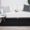 Boho Kitchen Rug Runner Black with Tassel - Image 3