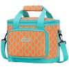 MIER 16 Can Large Insulated Lunch Bag for Women, Soft Leakproof Liner, Orange