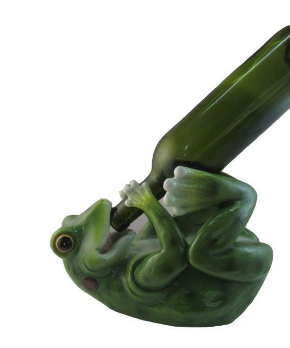 DWK "Frog Grog" Wine Holder Kitchen Accessory | Table Top Wine Rack | Wine Bottle Holder | Wine Accessories for a Wine Bar | Kitchen Table Wine Rack -10.5"