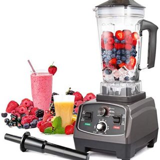 Blender Professional Countertop Blender, 2200W High Speed Smoothie Blender/Mixer for Shakes and Smoothies, commercial blender Crusing Ice, Frozen Desser with Timer, 68OZ BPA-Free Tritan Jar, Smoothie Maker Grey BATEERUN (Size1)
