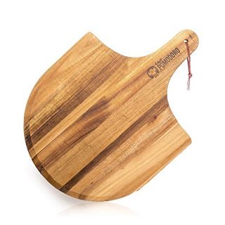 All Natural Acacia Wood Pizza Peel, Charcuterie Board Pizza Spatula Paddle for Baking Homemade Pizza and Bread - Oven or Grill Use - POMODORO