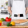 Xornis 1 Piece Bib Aprons with 2 Pockets Kitchen Apron Cooking Chef - Image 5