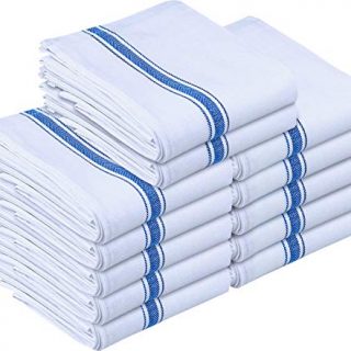 Utopia Towels 12 Pack Dish Towels, 15 x 25 Inches Ultra Soft Cotton Dish Cloths, Blue