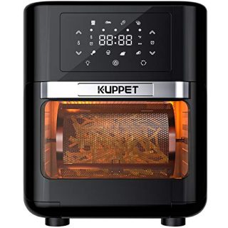 KUPPET Air Fryer Oven, 13 Quarts Air Fryer, Rotisserie Oven, 8-in-1 Countertop Oven with Dehydrator & Rotisserie, 1700W Electric Air Fryer Oven with LED Digital Touchscreen, 6 Accessories, ETL Listed