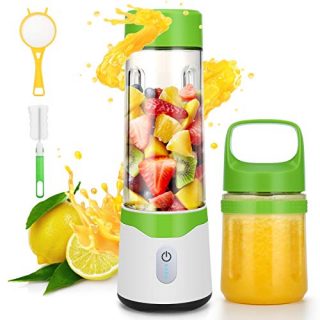 Mini Blender, Portable Blender,Blender for Shakes and Smoothies, Personal Blender,BPA Free blendjet, Travel Blender for Home Sports Office Gym and Outdoors (Double Juicer Cup)