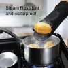 Heat Resistant Silicone Oven Mitts,Pot Holders with Quilted Liner - Image 3