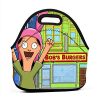 Mom Dad Funny Thermal Reusable Washable Fruit Tote, Portable Picnic Snack Bag, Bob's Burgers Louise Belcher Lunchbox for Preschool Office Outdoors