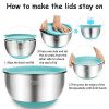 Mixing Bowls with Airtight Lids, Blingco Stainless Steel - Image 3