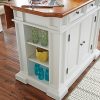 Americana White & Distressed Oak Kitchen Island by Home Styles - Image 6