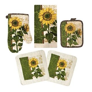 American Linen Oven Mitts and Pot Holders - Kitchen Towels and Dish Cloths Sets - Oven Mitts - Tea Towels - Dish Cloths Set