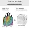 Luxury Rainbow Glitter Lunch Bag For Women Girls Kids - Image 3