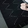 Boho Kitchen Rug Runner Black with Tassel - Image 8