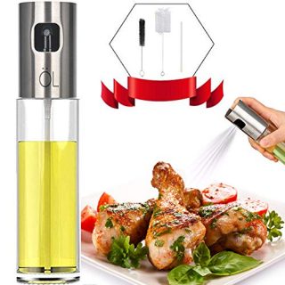 Oil Spritzer Mister for Air Fryer Olive Oil Sprayer Cooking Bottle for Vinegar Canola Vegetable Oil Portable Mini Kitchen Gadgets for BBQ/Pan/Salads/Baking