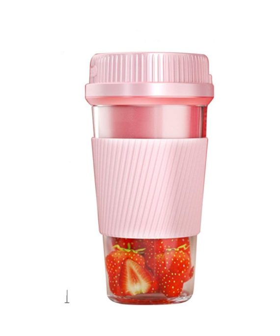 Ulgoo Portable Blender Mini Personal Mixer With USB Rechargeable Juicer Smoothie Blender Smoothie Maker Cordless BPA Free Small Juicer for Home Outdoors (Pink)