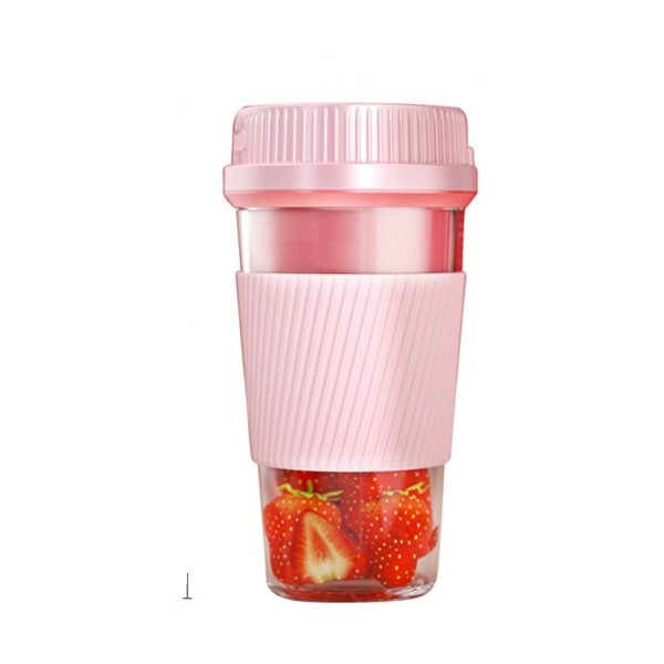 Ulgoo Portable Blender Mini Personal Mixer With USB Rechargeable Juicer Smoothie Blender Smoothie Maker Cordless BPA Free Small Juicer for Home Outdoors (Pink)