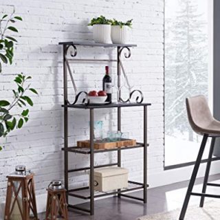 Kings Brand Furniture - Covington Metal Kitchen Baker’s Rack, Pewter