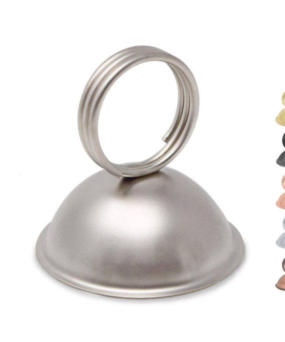 Gray Bunny Place Card Holder, 12 Pack, Satin Nickel, Table Card Holder Tabletop Menu Holder Silver Harp-Clip Table Number Recipe Holder Reserved Card Holder, for Restaurants, Wedding Banquets