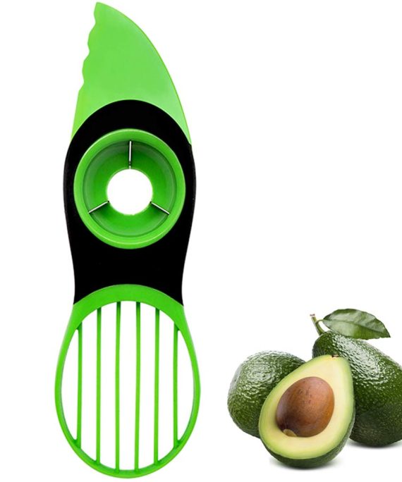 Avocado Cutter, 3 In 1Multifunction Avocado Slicer and Pitter Avocado Peeler Avocado Tool Fruit Vegetable Peelers for Kitchen Tools (Green-1P)