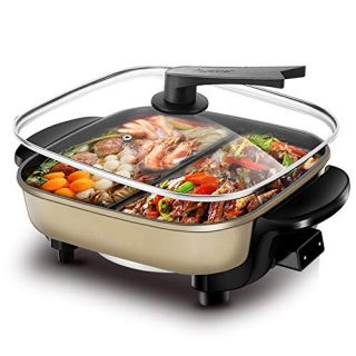 DBM-CXG Electric hot Pot, Household Multi-Function Electric Wok, Grill, Electric Cooker, Electric Cooker, Cooking Integrated Electric Pot, Suitable for Home use, Travel