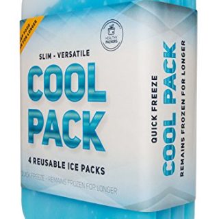 Ice Pack for Lunch Box - Freezer Packs - Original Cool Pack | Slim & Long-Lasting Ice Packs for your Lunch or Cooler Bag (Set of 4)