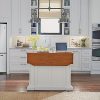 Americana White & Distressed Oak Kitchen Island by Home Styles - Image 2