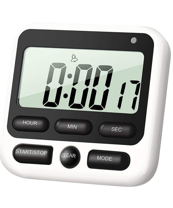 Digital Kitchen Timer for Cooking, Cooking Minute Second Timer Alarm Clock, Large LED Display, Loud Alarm, Magnetic Attaching/Stand, Suit for Cooking Baking Sports Games