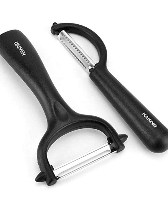 Peeler Set Stainless Steel, Vegetable & Fruit Peeler Kitchen Gadget Easy-grip Handheld Multifunctional Viggie with Swivel Blade for Potato, Carrot, Apple, Citrus 2pcs