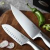 Marco Almond KYA28 14-Piece Japanese High Carbon Stainless Steel Knife Set with Self-Sharpening Block – Professional Kitchen Cutlery Gift Set 🔪🍽️ - Image 8