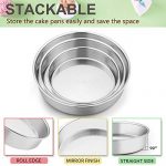 Cake Pan Set of 3 (6 inch/8 inch/9½ inch), E-far Stainless Steel - Image 5