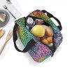 Luxury Rainbow Glitter Lunch Bag For Women Girls Kids - Image 2