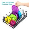 GeekDigg Food Container Lid Organizer, Adjustable Tupperware Lid - Image 3
