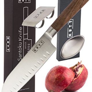 Kutt Chef Knife | Razor Sharp and Rust-Free Professional Kitchen Knife | 7 Inch Chef's Knife German Stainless Steel Blade | Odor Remover and Finger Guard included in Luxury Gift Box