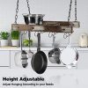 J JACKCUBE DESIGN Rustic Wood Pot Pan Rack Ceiling Mounted Hanger - Image 2