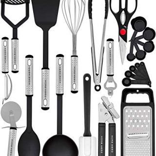 Home Hero Kitchen Utensil Set - Nylon Cooking Utensils - Kitchen Utensils with Spatula - Kitchen Gadgets Cookware Set - Best Kitchen Tool Set