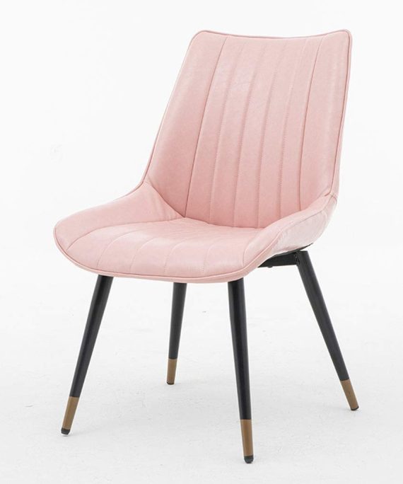 ZCNNO Solid Leather Wrought Iron Chair Creative Light Luxury Simple YY-33L1 Home Leisure Chair Long Back